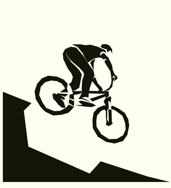 Vélo mtb racer extrême — Image vectorielle
