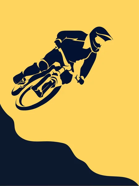 極端な自転車レーサー — ストックベクタ