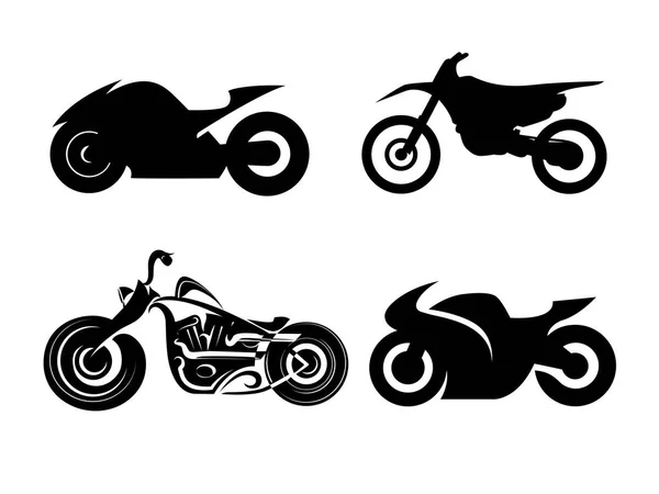 矢量黑色摩托车 — 图库矢量图片