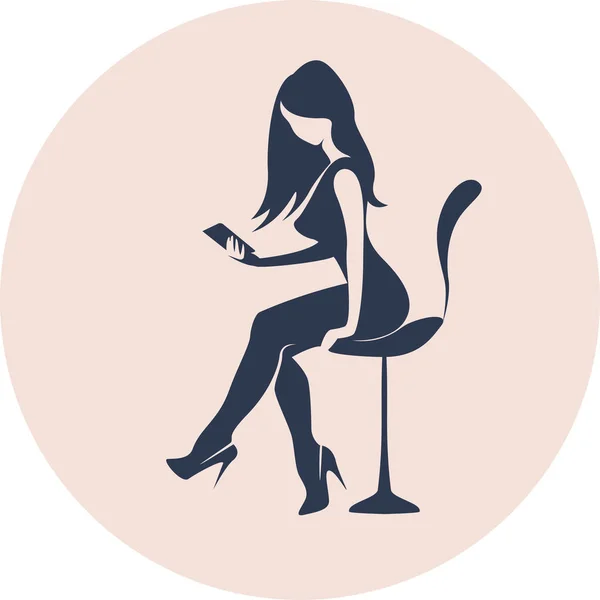 Femme d'affaires dans le bureau — Image vectorielle