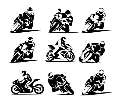 Motosiklet simgesi. Sportbike