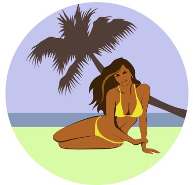 güzel bir plaj kız