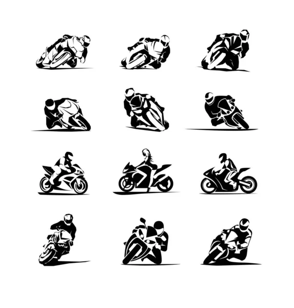 Вектор мотоциклиста Мбаппе установлен в 12 раз — стоковый вектор