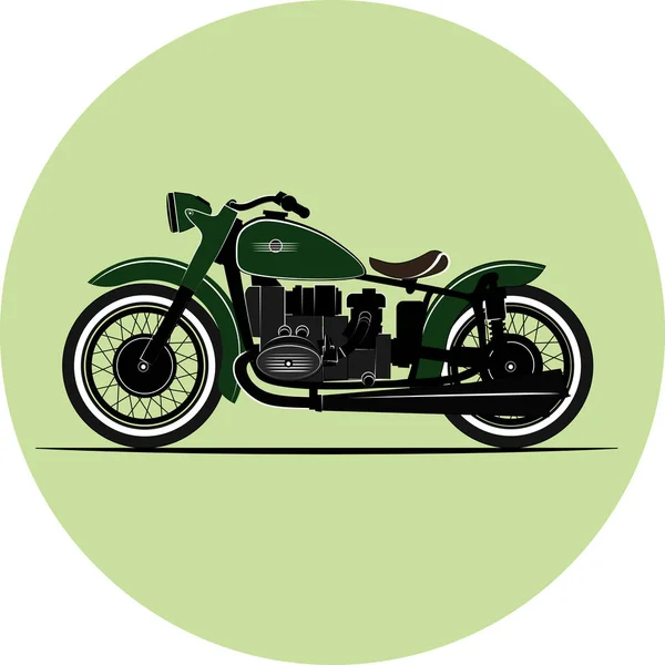 Klasik motosiklet. vintage illüstrasyon bir retro bisiklet. — Stok Vektör