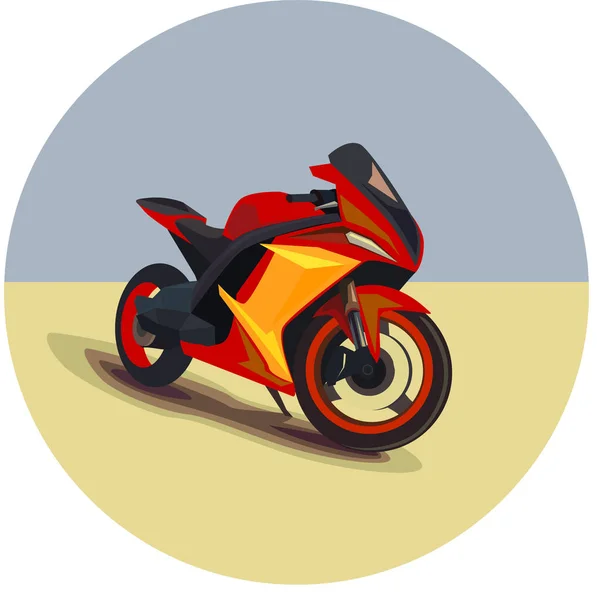 Modèle de moto sport eps 10 vecteur icône isolée — Image vectorielle