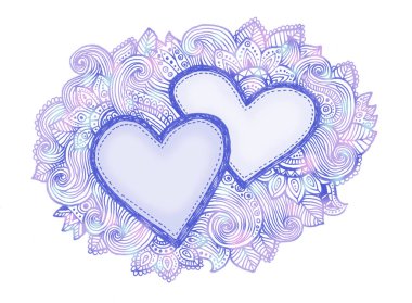 İkiz kalp çerçevelerle süsler