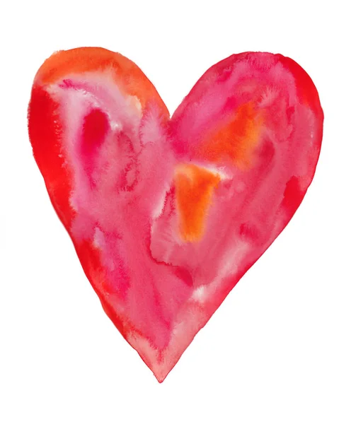 Aquarelle coeur fermer — Photo