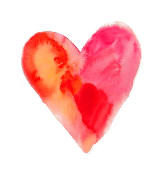 Aquarelle coeur fermer — Photo