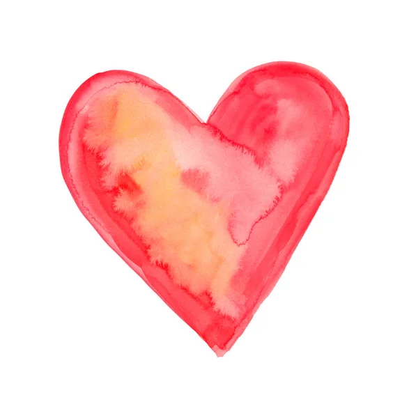 Watercolor heart close up — Stock Photo, Image