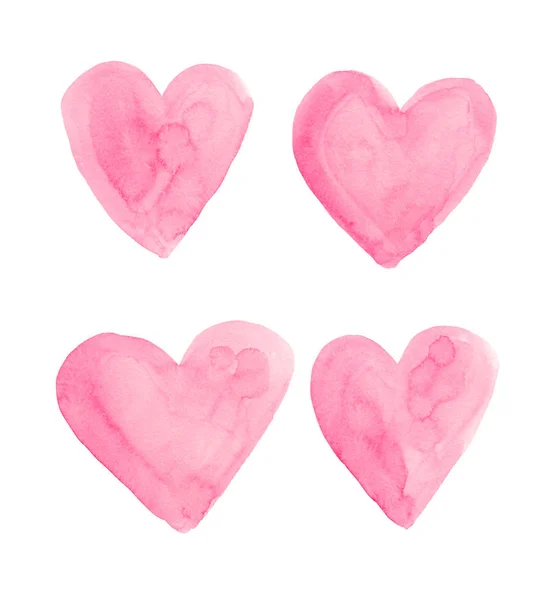 Vector watercolor hearts — Stock Photo, Image