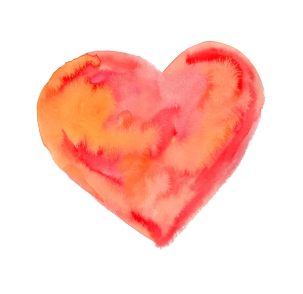 Aquarelle coeur fermer — Photo