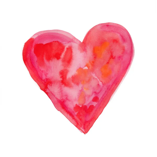 Aquarelle coeur fermer — Photo