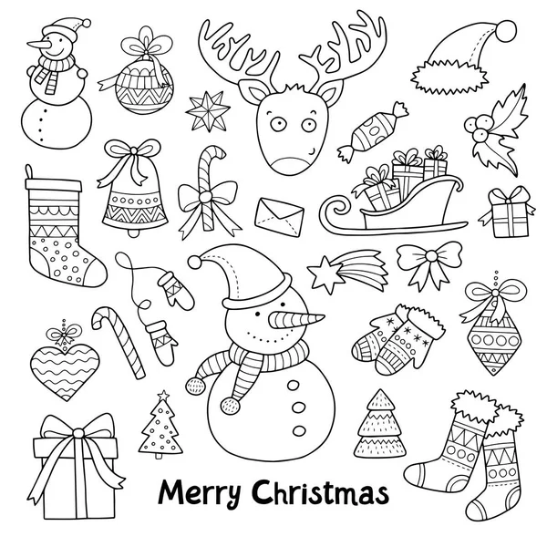 Set of christmas and new year icons — Stock Photo, Image