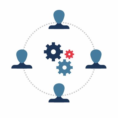 Ekip çalışması. Infographics şablonu