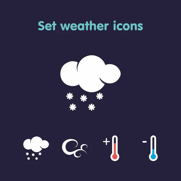 Definir ícones meteorológicos — Vetor de Stock