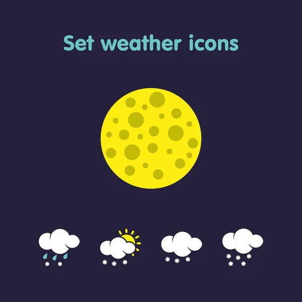 Definir ícones meteorológicos — Vetor de Stock
