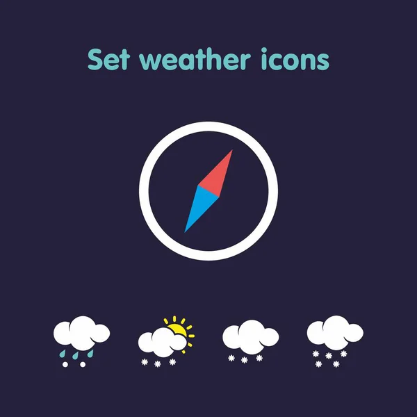 Set weather icons — Stock Vector