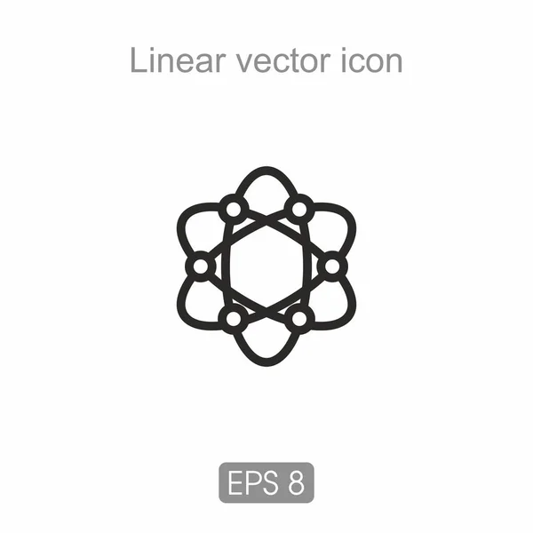 Linear icon in black and white — Stock Vector