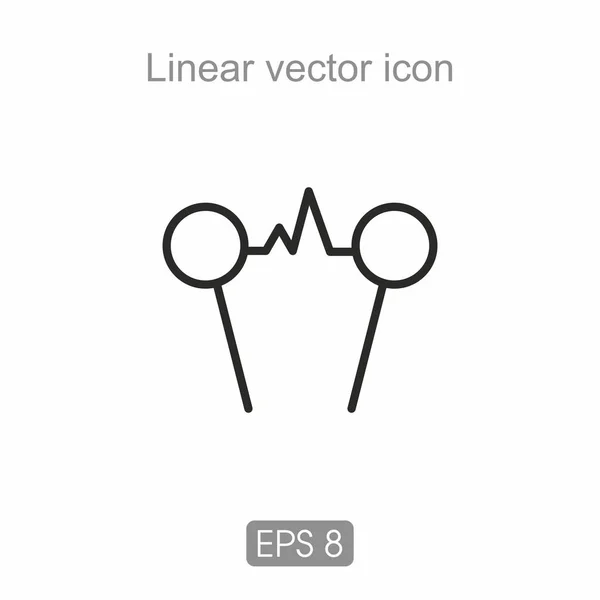 Linear icon in black and white — Stock Vector