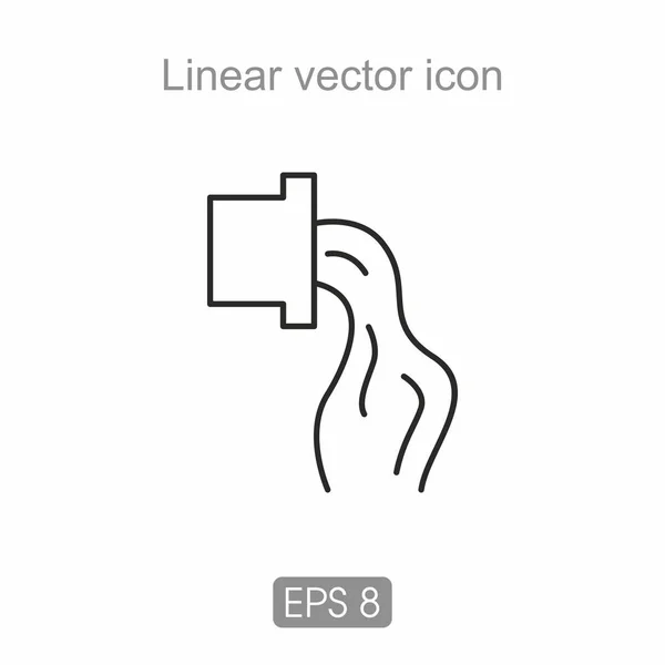 Icono lineal en blanco y negro — Vector de stock