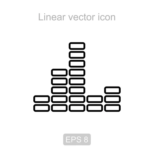 Equalizer. Lineáris vektor ikon — Stock Vector