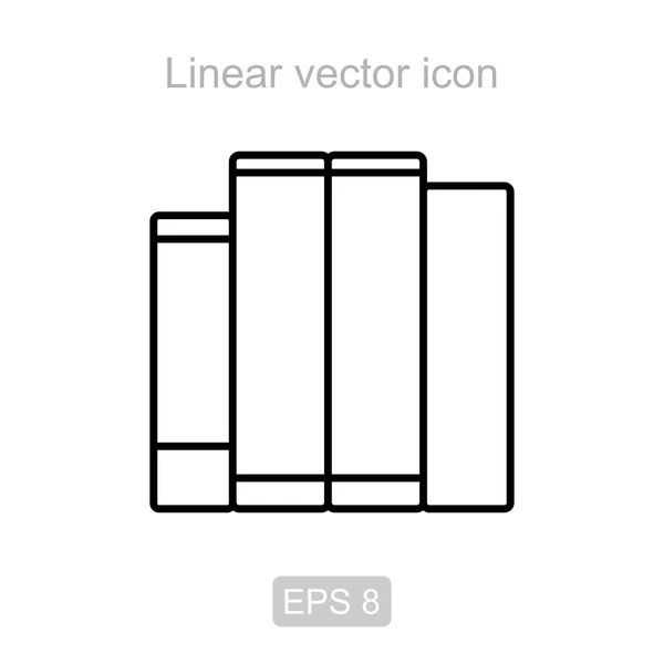 Libros. Icono de vector lineal . — Vector de stock