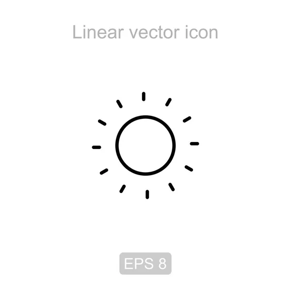 Slunce. Lineární vektorové ikony. — Stockový vektor