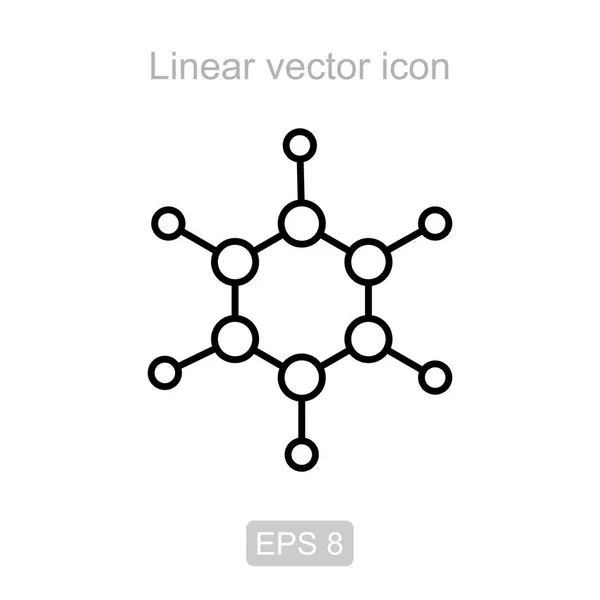Molecules. Linear vector icon. — Stock Vector