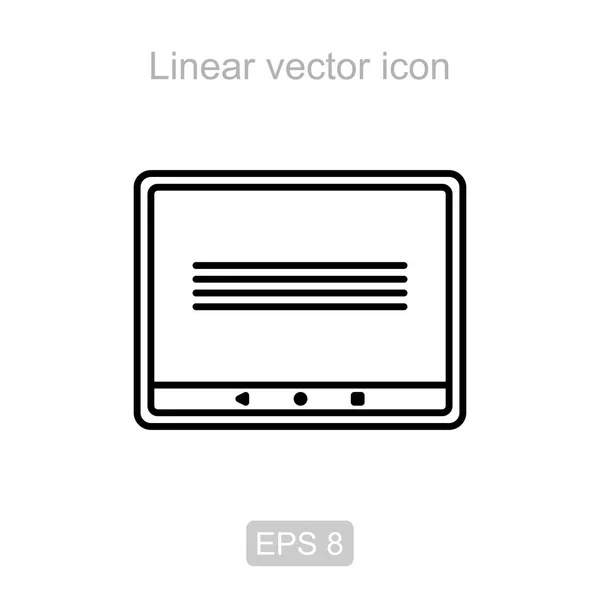 Pad. Icona vettoriale lineare . — Vettoriale Stock