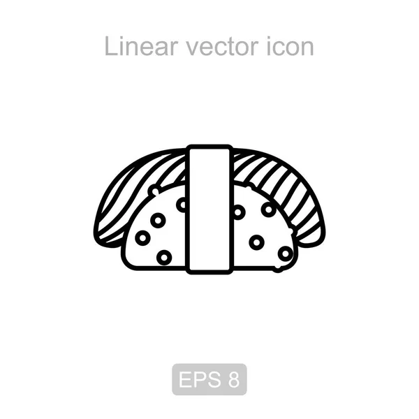 Sushi. Linear vector icon. — Stock Vector