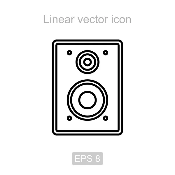 Reproduktory. Lineární vektorové ikony. — Stockový vektor