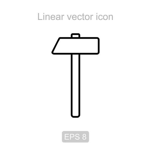 Hammer. Linear vector icon. — Stock Vector