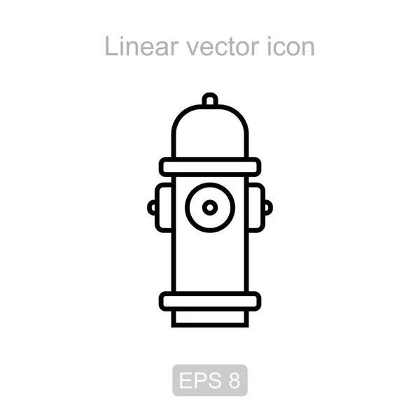 Hydranten. Lineares Vektorsymbol. — Stockvektor