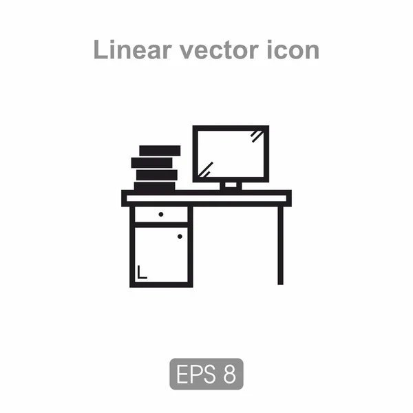 Stolní počítač ikony a dokumenty — Stockový vektor