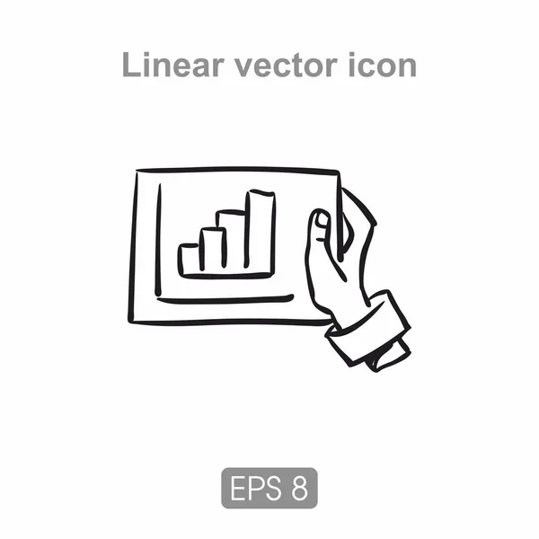 A kijelzõ indikátorai egy darab kézzel — Stock Vector