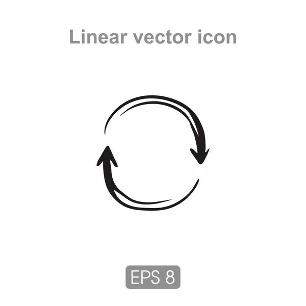 Ikona šipky v kruhu — Stockový vektor