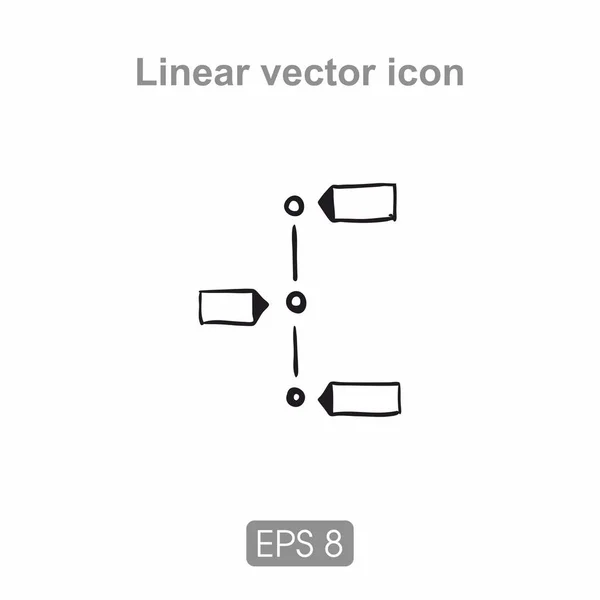 Ícone para infográficos com bandeiras —  Vetores de Stock