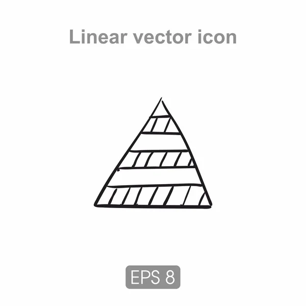 아이콘 다층 피라미드 — 스톡 벡터