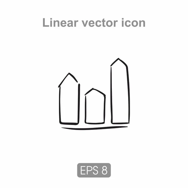 Icon growing indicators — Stock Vector