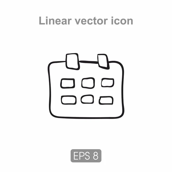 Ikona jednoduchého kalendáře — Stockový vektor