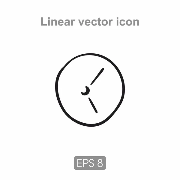 Ikona nástěnné hodiny — Stockový vektor