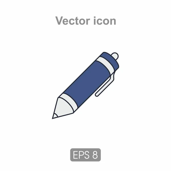 Icon of a ballpoint pen — Stock Vector