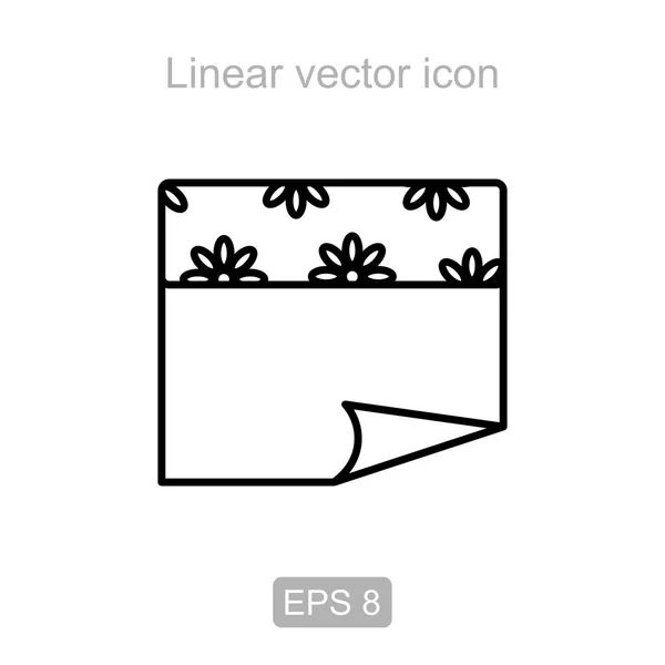 Role tapety. Lineární vektorové ikony. — Stockový vektor