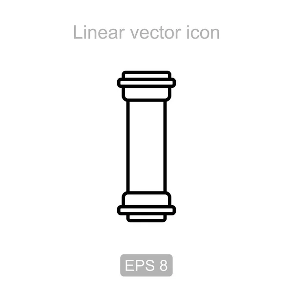 Pijp. Lineaire pictogram. — Stockfoto