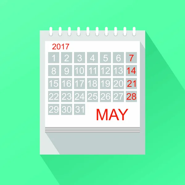平面样式中的日历 — 图库矢量图片