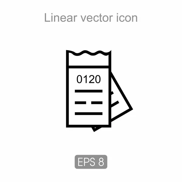 Ikona jízdenky z MHD — Stockový vektor