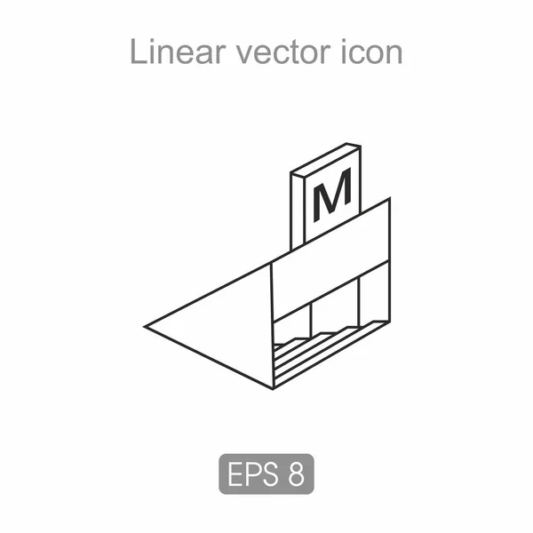 Metró bejelentkezés ikon — Stock Vector