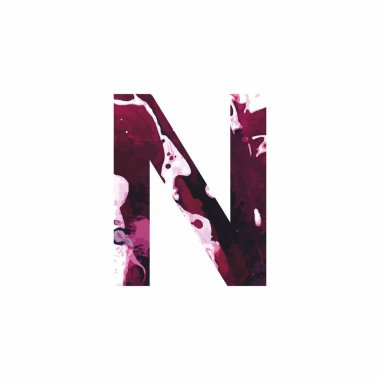 Beyaz arka plan üzerinde soyut mektup