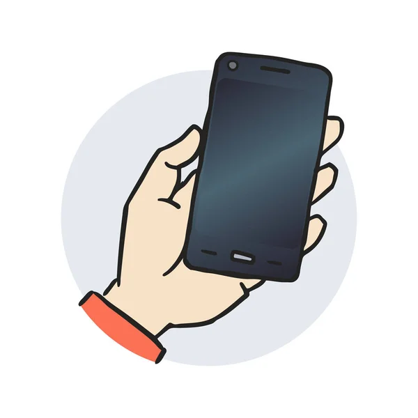 Smartfon w ręku — Wektor stockowy