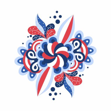 soyut çiçek desenli